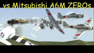 MOST FORMIDABLE FIGHTER OF WWII VS MITSUBISHI A6M ZEROs! DOGFIGHT CLASSIC COMBAT