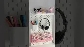 Desk makeover ideas 🎀 day 1 of transforming my desk🎧 #pinterestaesthetic #desksetup
