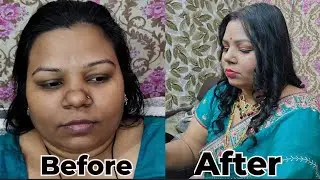 Perfect Eyebrow + Eyeliner Finishing in Just Minutes 😍Natural Eyebrow + Sharp Eyeliner 