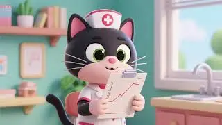 Nurse Kitty Reads the Chart | Nursery Rhymes & Kids Songs