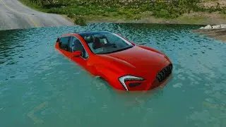 Cars vs Deep Water - BeamNG.Drive