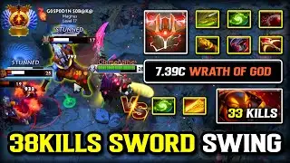 EPIC 38KILLS SWORD SWING CARRY Sven | 7.39c Wrath of GOD FACET Vs. 33Kills Ember Spirit DOTA 2