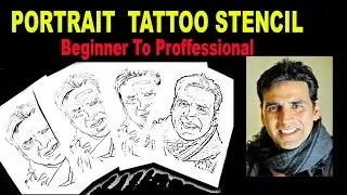 Portrait  Tattoo Stencil  ||  Beginner to Professional || Hindi