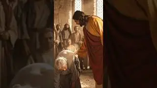 Jesus Heals the Bent-Over Woman #jesus  #ytshorts #shorts #reels #fuel2faith #shortvideo #love #ai