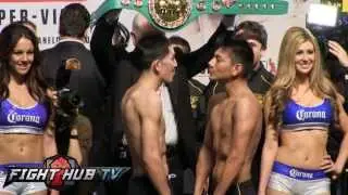 Canelo Alvarez vs.  Alfredo Angulo: full undercard weigh in -Santa Cruz/Mijares Linares/Arakawa