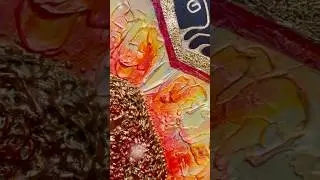 Textured Art &ndash; Abstract Peach Vibes 🍑✨ #TexturedArt #PeachVibes #AnnaCanary