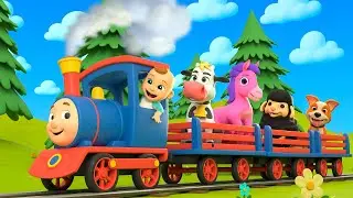 Coco Learns Animals On the Train | Newborn Nursery Rhymes