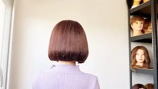 🟡HOW   TO  CUT ✂️ ONE  LENGTH //  SQUARE  LINE BOB / COUPE DE CHEVEUX AU CARR&Eacute;