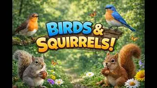 Birds and Squirrels at the Feeder