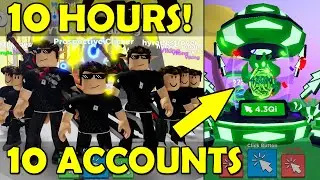 Clicker Simulator HATCHING for 10 HOURS on 10 ACCOUNTS! Clicker Sim NEW 430M EVENT EGG!
