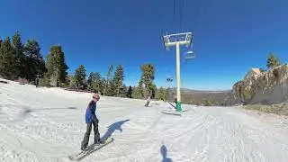 Snowboarding in Big Bear Mountain Resort, Ca.