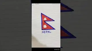 ✨Drawing Nepali Flag 🇳🇵 #art #drawing #nepal #nepalisong #shorts