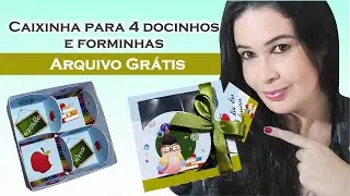 Caixinha para docinhos dia dos professores | Moldes gr&aacute;tis #videor&aacute;pido 28