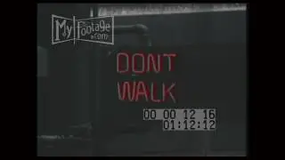 1950s Walk Don't Walk Flashing Red Signs