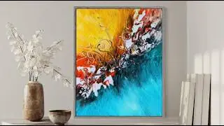 Mesmerizing Abstract Painting with Brush and Palette Knife. Enjoy The Beauty of Abstract #abstract