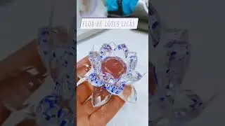 Flor De L&oacute;tus Em Cristal Quartzo Lil&aacute;s 9cm Decora&ccedil;&atilde;o Feng Shui