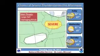 Multimedia Weather Briefing for Tuesday Morning June 18, 2013