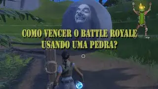 COMO VENCER O BATTLE ROYALE DO FORTNITE USANDO UMA PEDRA? #shorts