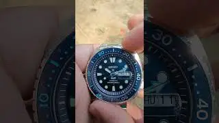 #Prospex Great Blue Turtle Scuba PADI Spcl Edn - SRPK01K1 Unidirectional bezel with 120 clicks sound