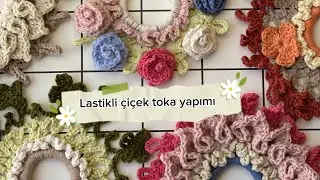 Lastikli çiçek toka yapımı flowers hair clips @semra.design 