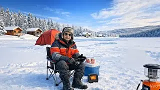 Fishing on a Frozen Lake