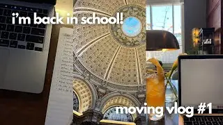 VLOG: studying at the library of congress, closet cleanout || moving vlog #1