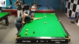 Heyball all India Open 8-Ball Q Club | Akex Rego v/s Dhiren Pratap Singh