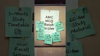 AMC MCQ August Batch is live and registrations are officially open! 🚀