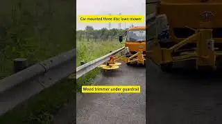 Highway Shoulder Mower # Automatic Avoidance Mower # Weed Trimmer under Guardrail # Three disc Mower