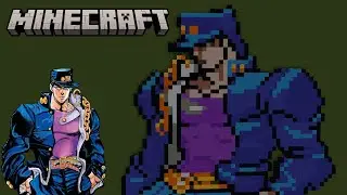 Minecraft Jotaro Kujo Учебник по пиксельной графике Невероятные приключения ДжоДжо