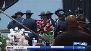 WATCH: Funeral service held for Pine Bluff officer killed in the line of duty
