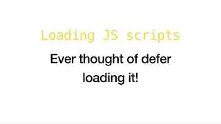 Defer loading non-critical scripts! | Php Refactoring | As always from your teacher :)