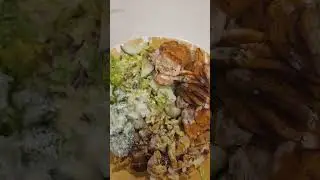 chicken salad with broccoli  sweet potato  and greens  #nazworld #londonyoutuber #pakistanivlogger