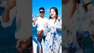Cute couple water dancing 😍 enjoy the flyboard ride #shorts #flyboard #waterride #waterpark #love