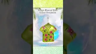 Splendid Glass Hawaiian Shirt Christmas Ornament (green)