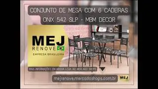 Conjunto De Mesa Com 6 Cadeiras Onix 542.slp - MBM DECOR - MEJ RENOVE
