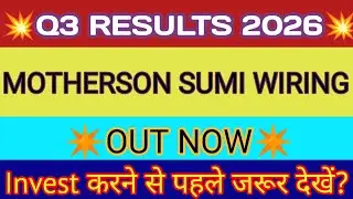 Motherson Sumi Wiring Q3 Results 🔴 Motherson Sumi Wiring Results 🔴 Motherson Sumi Wiring Latest News