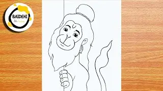 Hanuman Ji Drawing | Hanuman Bhagwan Ki Drawing | Bajrangbali Drawing