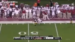 Kevin Norwood 29 yard catch Alabama vs Notre Dame