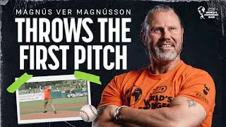 Magn&uacute;s ver Magn&uacute;sson Throws First Pitch at Triple-A Baseball Game