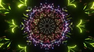 Sacred Geometry Seamless Loop Spiritual Awakening Ethnic Music Video Background 4K Psychedelic 3D