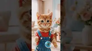 Празднование дня рождения озорного котенка 😄🐾 | Идеальная жизнь #короткиевидео