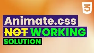 ANIMATE CSS NOT WORKING? Fix Animate CSS Animation Library | Issue is not Library or Web Browser