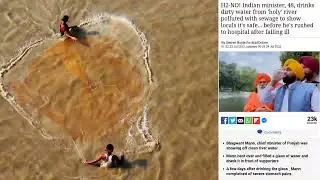 INDIAN MINISTER DRINKS DIRTY POLLUTED WATER FROM HOLY RIVER GUESS WHAT HAPPENS NEXT