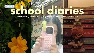 School Diaries | study, deadlines, procrastination, late night 📚✨ | Vlog 02 