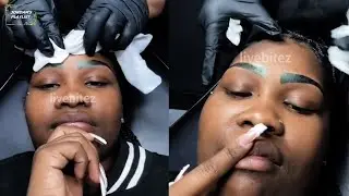 Gloss Up Gets Her Eyebrows Tattooed On Her Face (HD) This Is Crazy