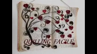 Quilling facile , l'albero della Vita con i cuori ( idea per S: Valentino )