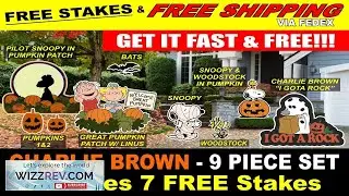 Big yard signs Peanuts Charlie Brown Halloween lawn dcor
