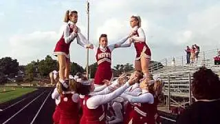 Flip over stunt Hays High Cheer