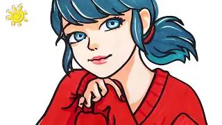 Как нарисовать Ледибаг - рисуем Маринетт - Уроки рисования поэтапно